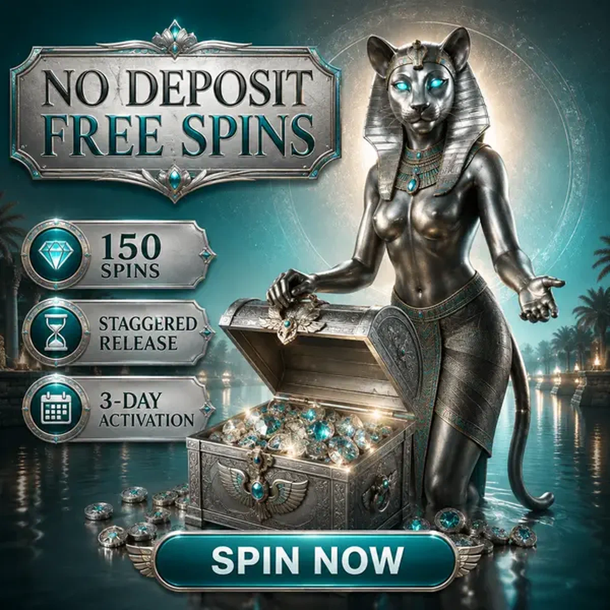 Katzengöttin enthüllt Bonus-ohne-Einzahlung-Schatztruhe am Winaura-Casino-Portal